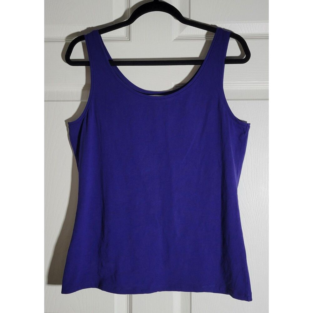 ZOZO Women's Size Large Purple Tank Top‎ 95% Cotton 5% Spandex Pre-Owned